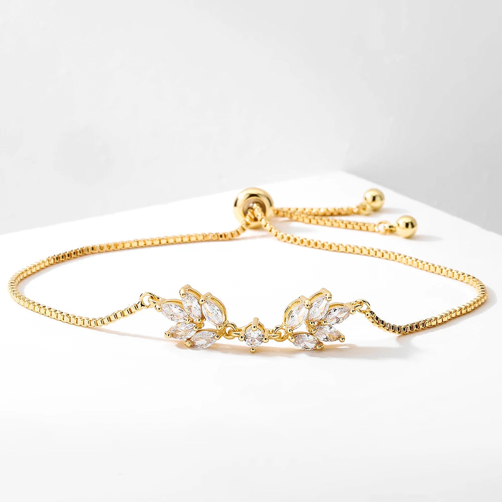 Trendy Circle Interlocked Gold-Color Charm Bangle For Women Men Personally Bracelet Party Girls Exquisite Accessories Jewelry