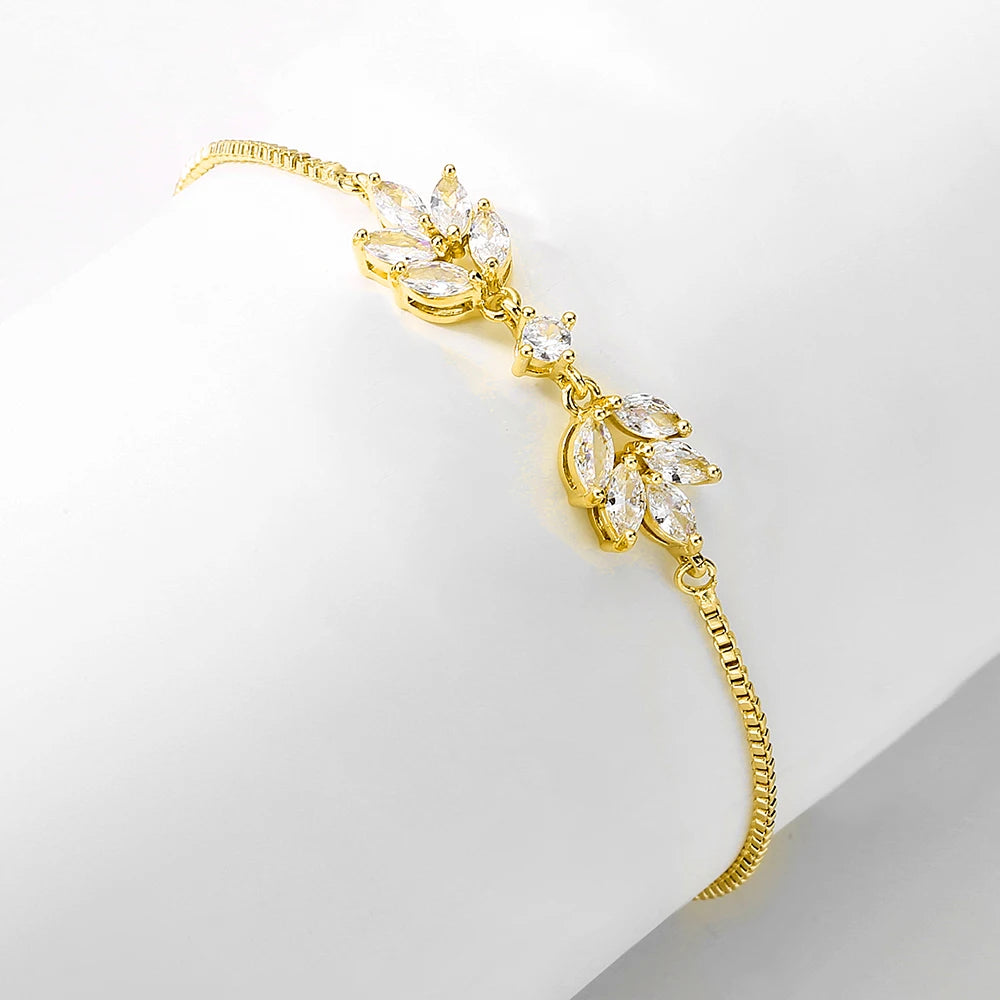 Trendy Circle Interlocked Gold-Color Charm Bangle For Women Men Personally Bracelet Party Girls Exquisite Accessories Jewelry